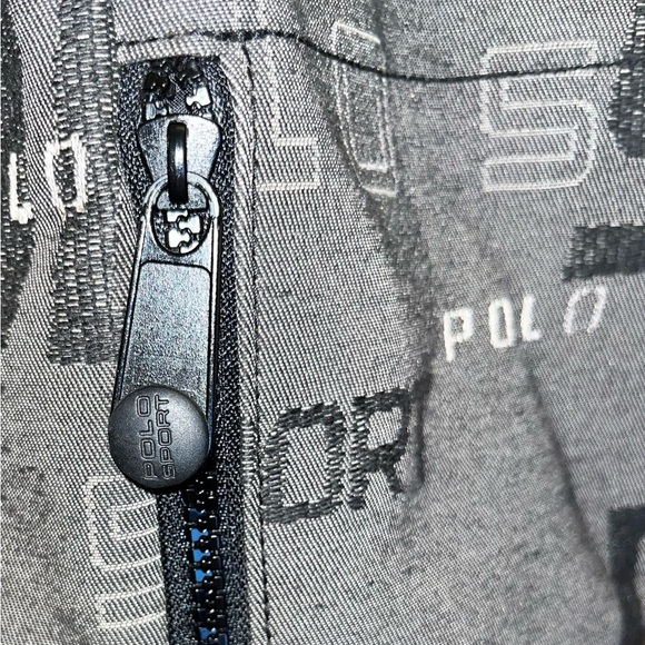 POLO SPORT Ralph Lauren Spellout All Over Print Drawstring Bucket Sling Bag VTG - Picture 5 of 9